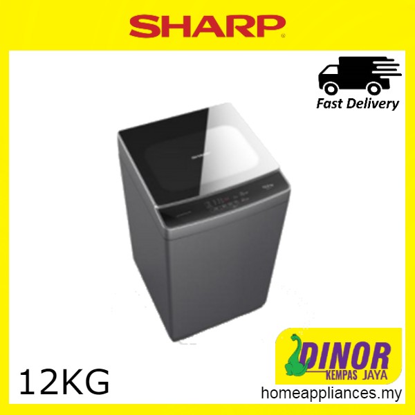 sharp 12kg top load washing machine esx1278