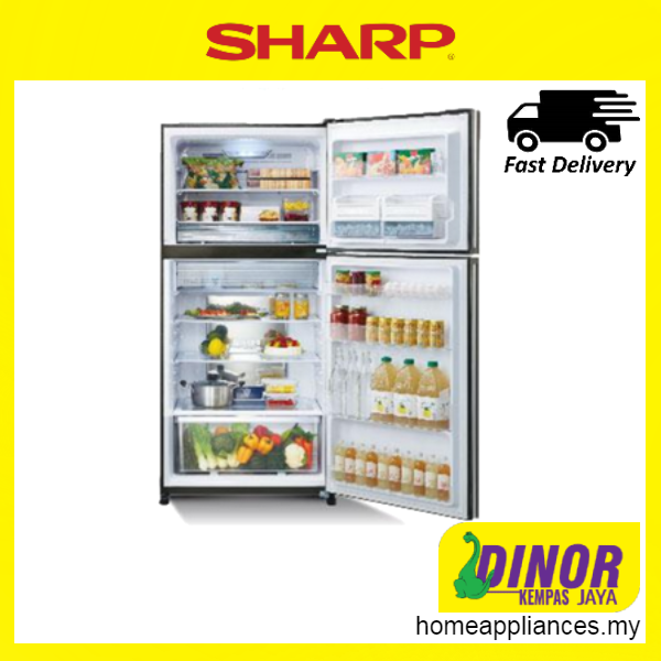 Sharp 720l Inverter 2 Door Fridge Refrigerators Sjp80mfmk Dinor Kempas Jaya