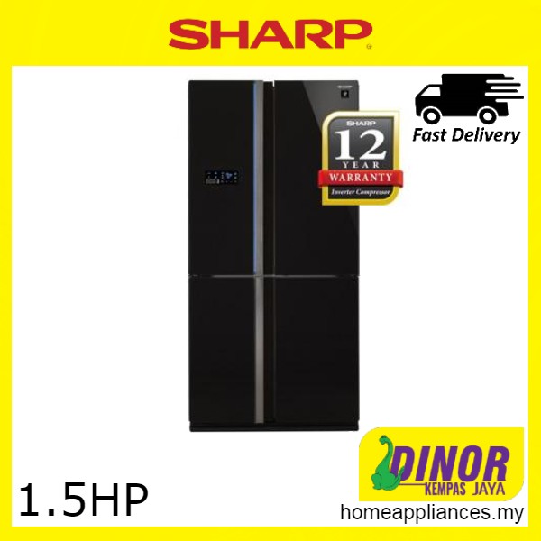 sharp 4 door fridge sjf104vgbk