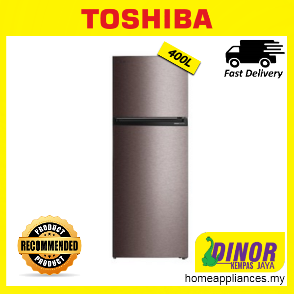 Toshiba 400L 2 Door Refrigerator GR-RT468WE-PMY(37) Pure BIO Humidity ...