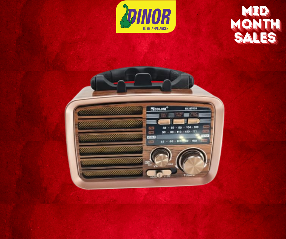 Dawa RX-BT033 Antique Retro Radio – 3-Band (AM/FM/SW), Bluetooth Speaker, Rechargeable & USB/TF MP3 Player