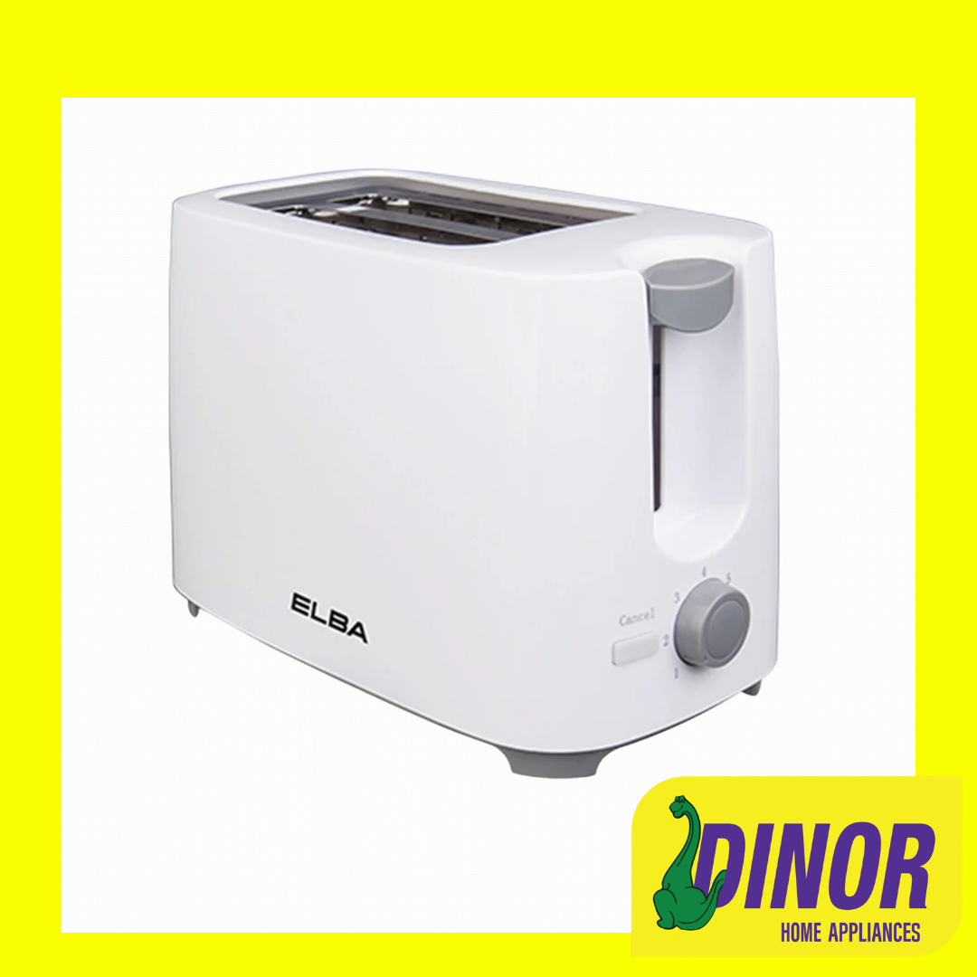 ELBA ET-G2770(WH) 2-Slice Pop-Up Toaster (700W) Cool Touch Body with 6 Browning Levels | ET-G2770 White