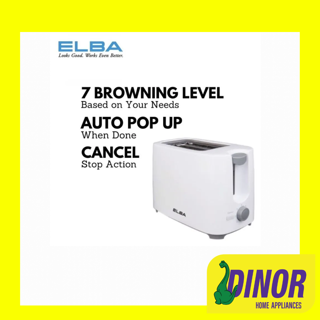ELBA ET-G2770(WH) 2-Slice Pop-Up Toaster (700W) Cool Touch Body with 6 Browning Levels | ET-G2770 White - Image 3
